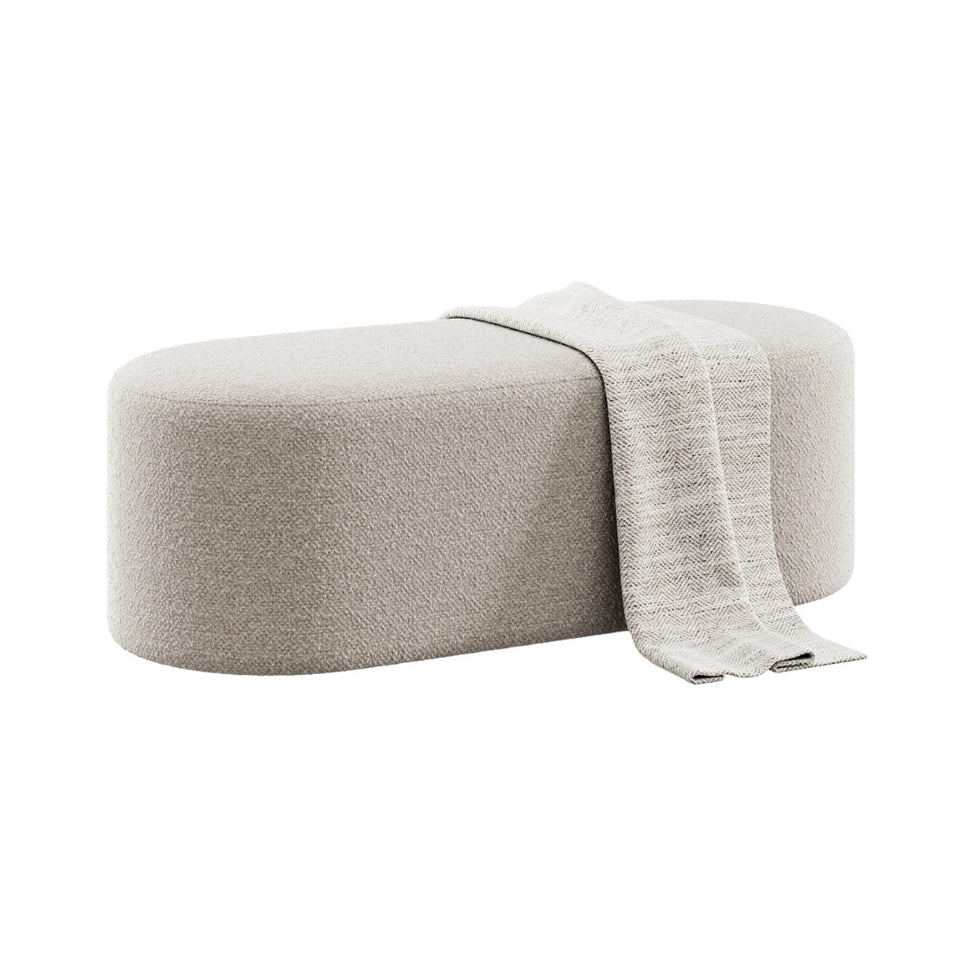 Elda PoufOff-White | Boucle