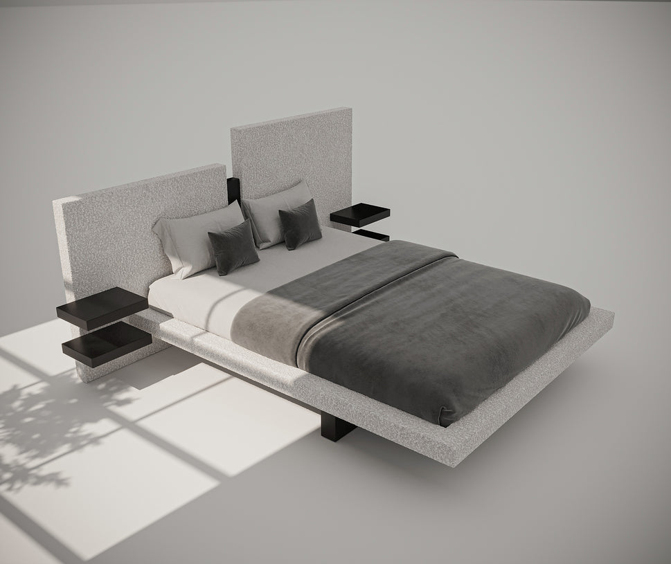 Alta V.II Japanese BedKing Bed: Mattress 180 x 200 cm | Overall W 240 x D 225 x H 120 cm