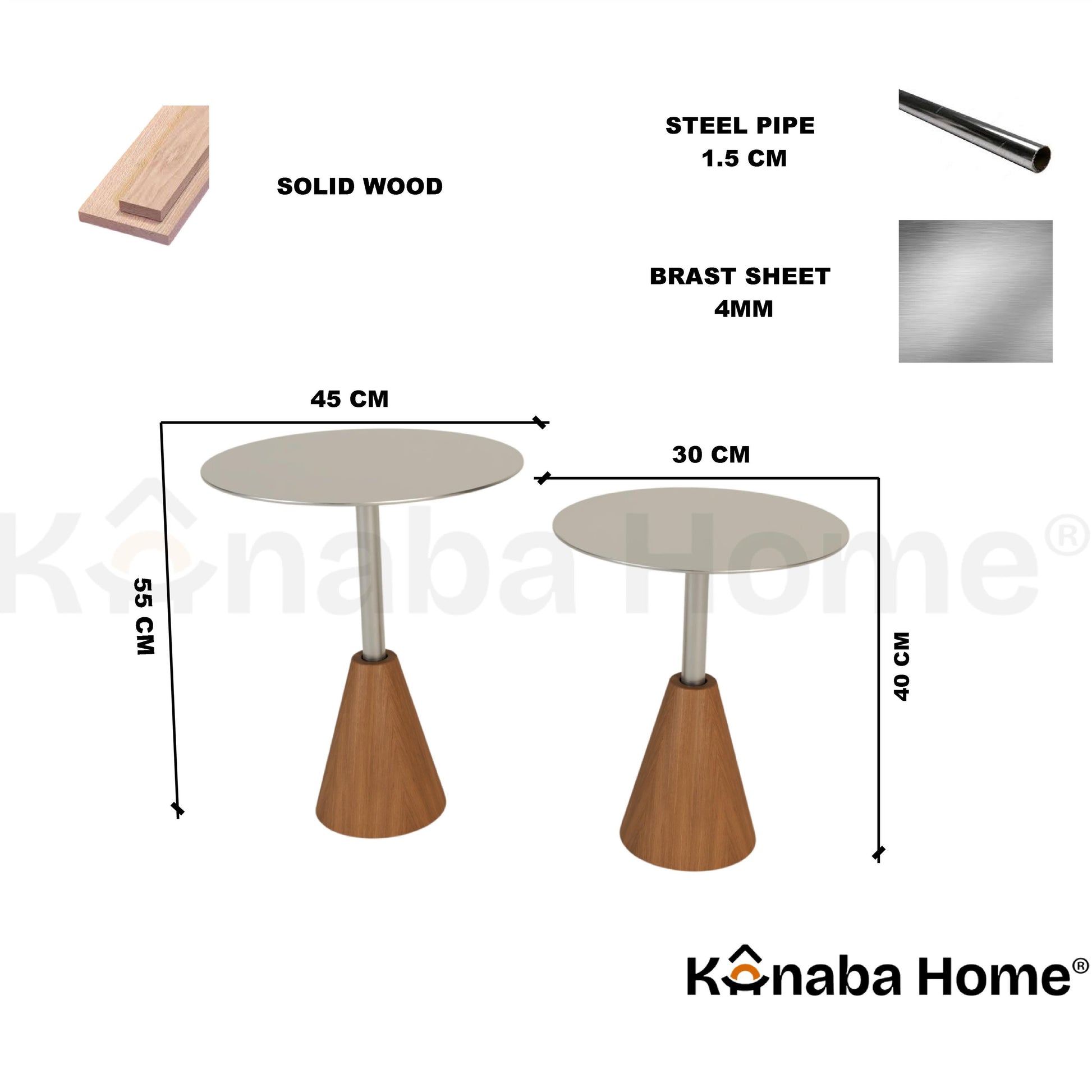 Apex Duo Steel Side Table Set