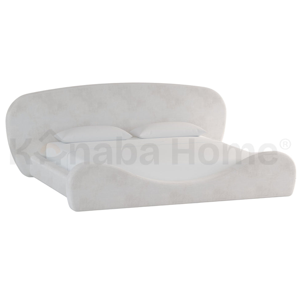 Aura Wave BedQueen Size Mattress: 160x200 cm: Overall Dimensions: W 240 × D 240 × H 125 cm / WHITE (ANC 8020-01)