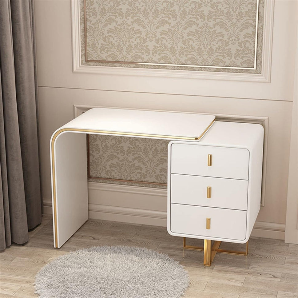 Ela Makeup VanityVanity only without mirror & stool / White / Facing Right Drawers