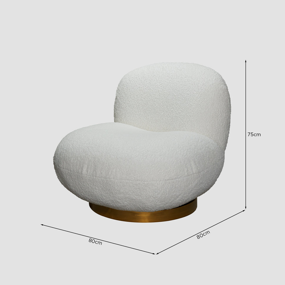 Enoch Sofa SetSingle Seat / White