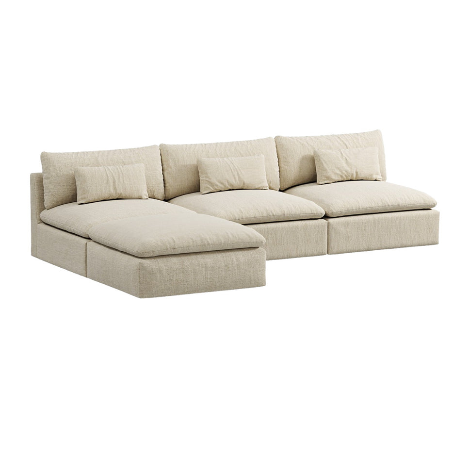 Fae L Shape SofaSoft Beige | Facing Left L-Shape