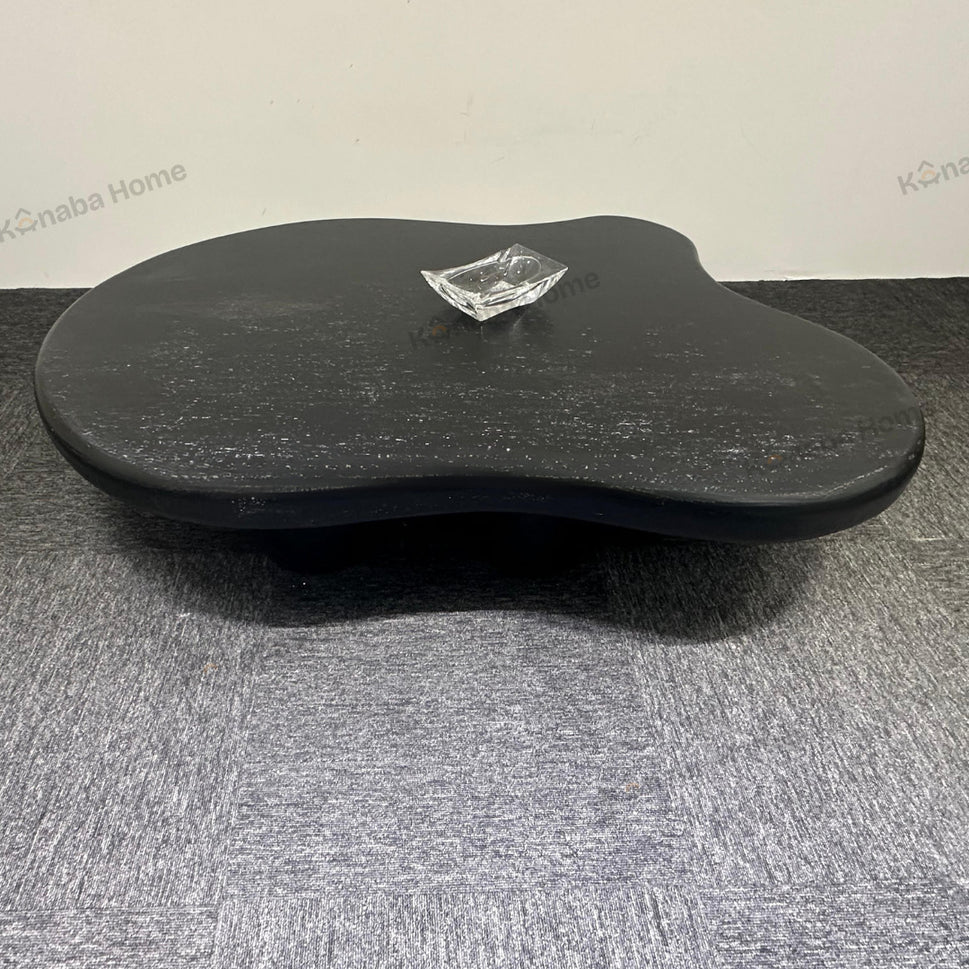 Wave Coffee TableBlack Matte | Microcement Finish