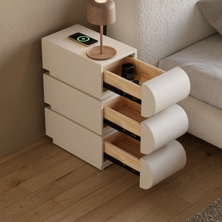 Loria Mini 3-Drawers Nightstand