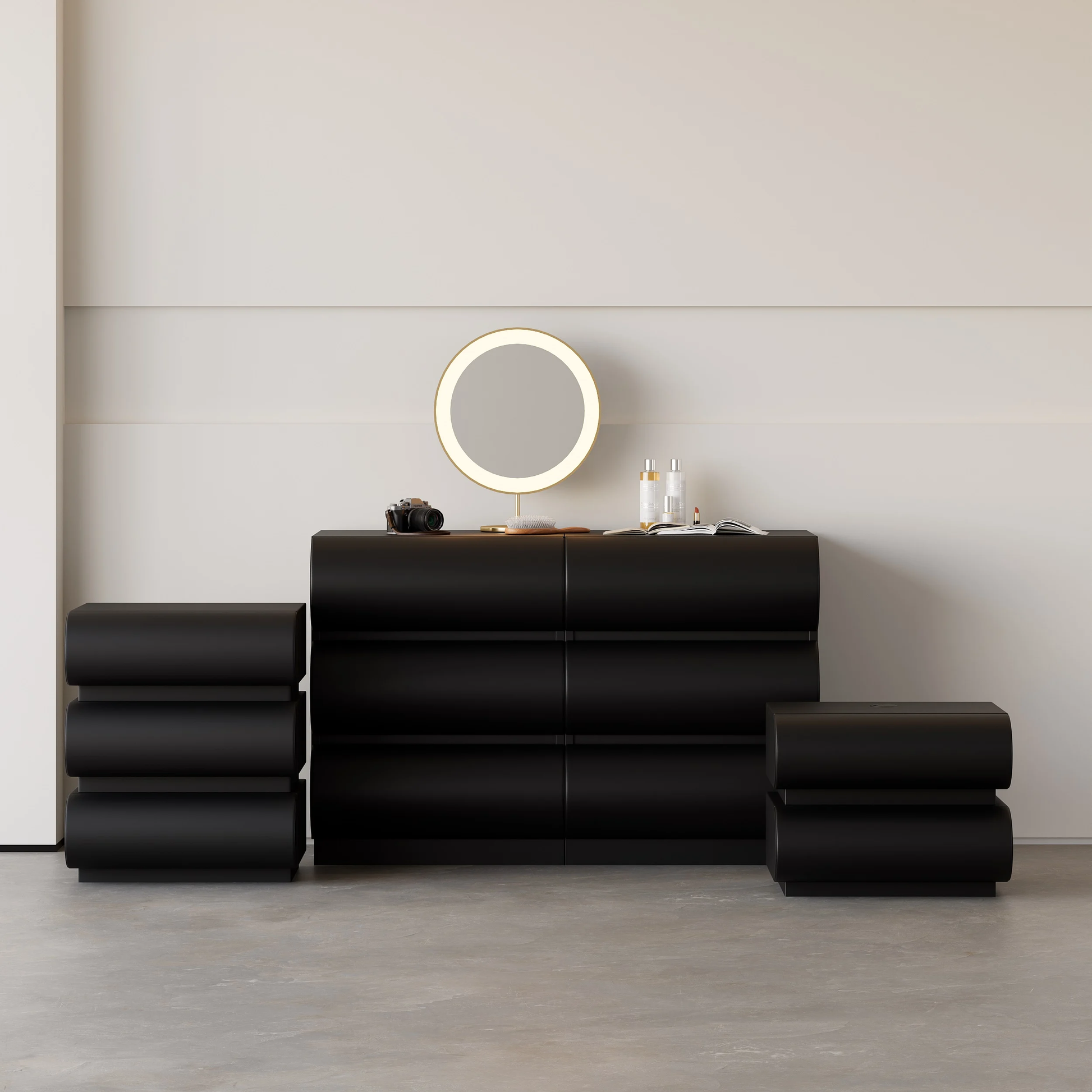 Loria 3-Drawers Nightstand