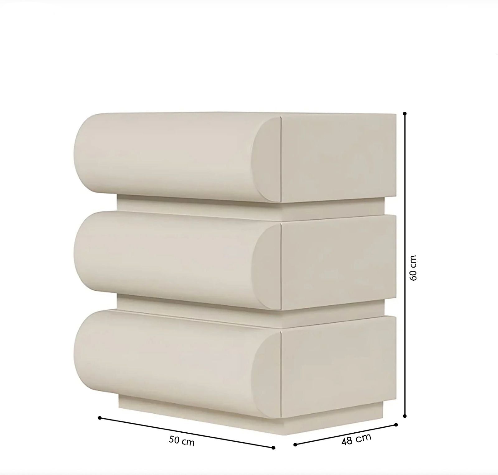 Loria 3-Drawers Nightstand