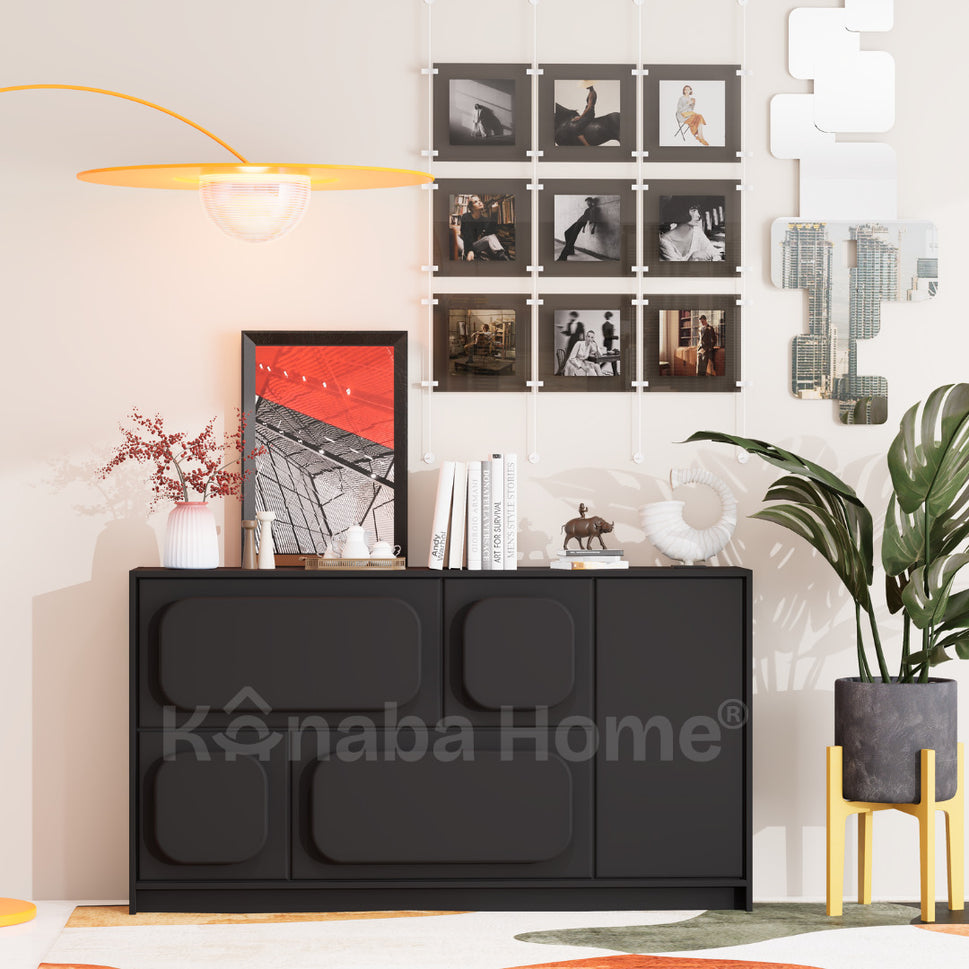 Mova SideboardBig: W 120 × D 40 × H 75 cm / Black