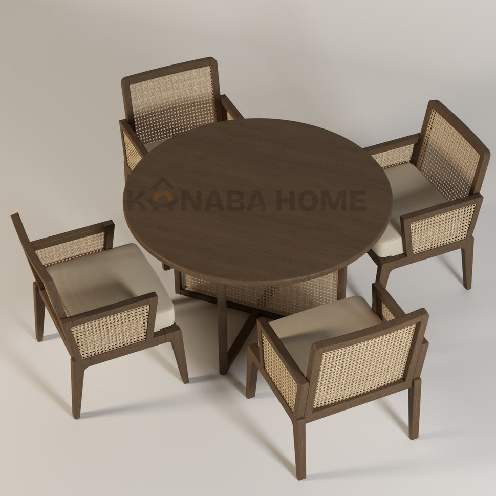 Nara Rattan Dining Set
