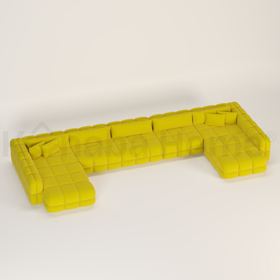 Nestline U Shape sofaYELLOW SILVERTEX (1184-074)
