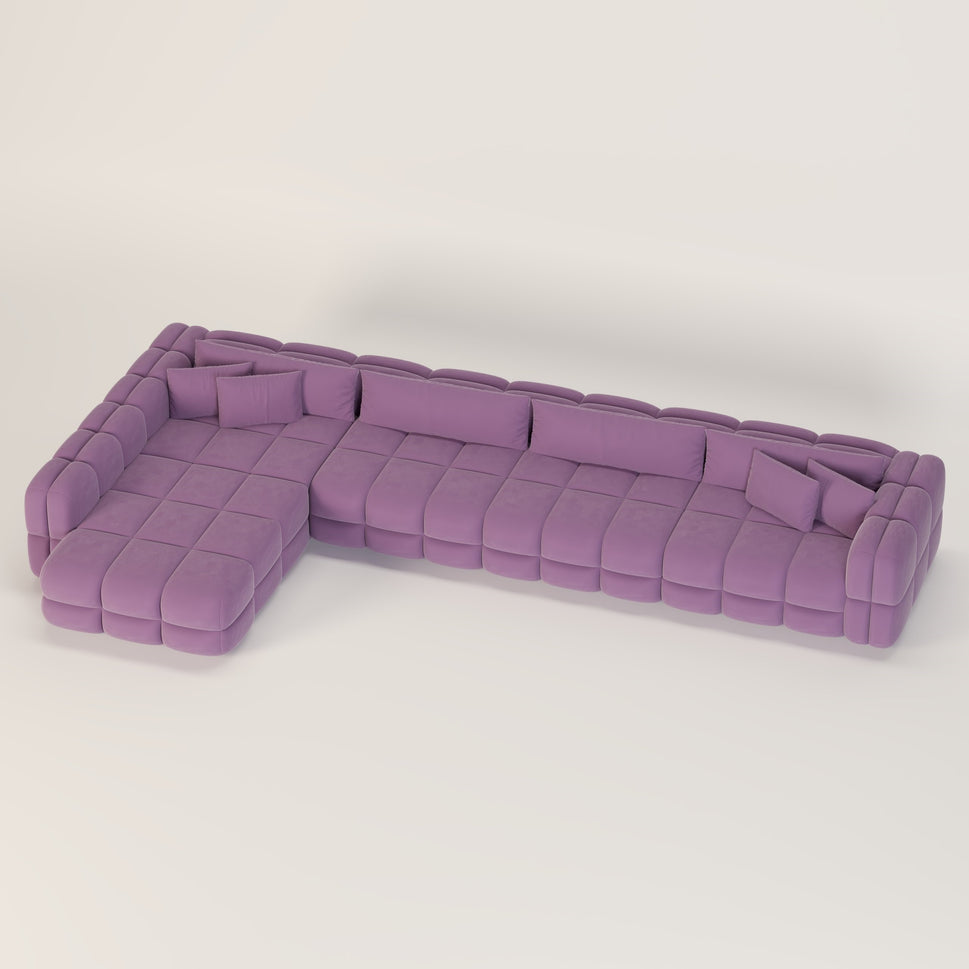 Nestline L Shape sofaLAVENDER SILVERTEX (1184-049) / Facing Left L Shape