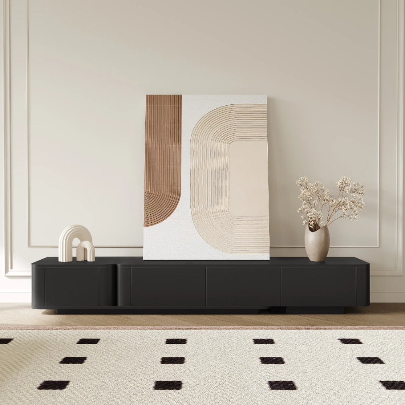 Nomi Extendable TV UnitBlack / With Cable Hole