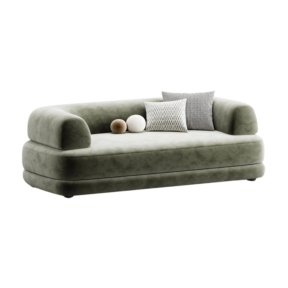 Orea SofaStandard Quality | Only 40 Kg Soft Foaming / Green | Velvet