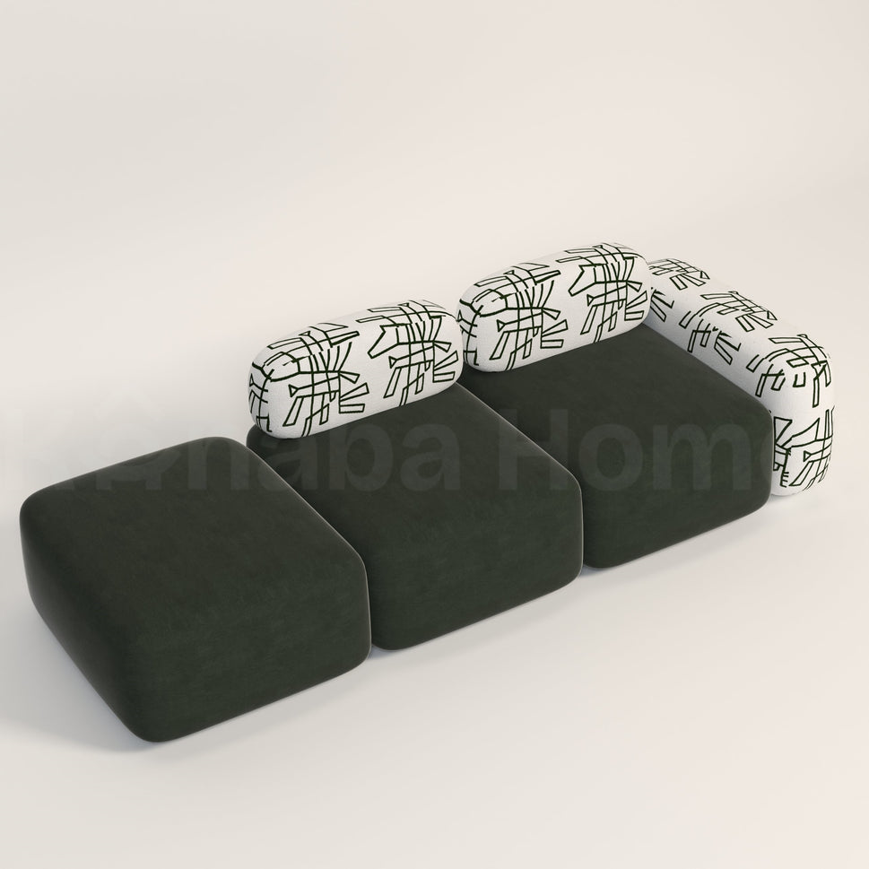 Pebble Modular Shape SofaBLACK MADRID FABRIC (2510-30 & 2660-26)