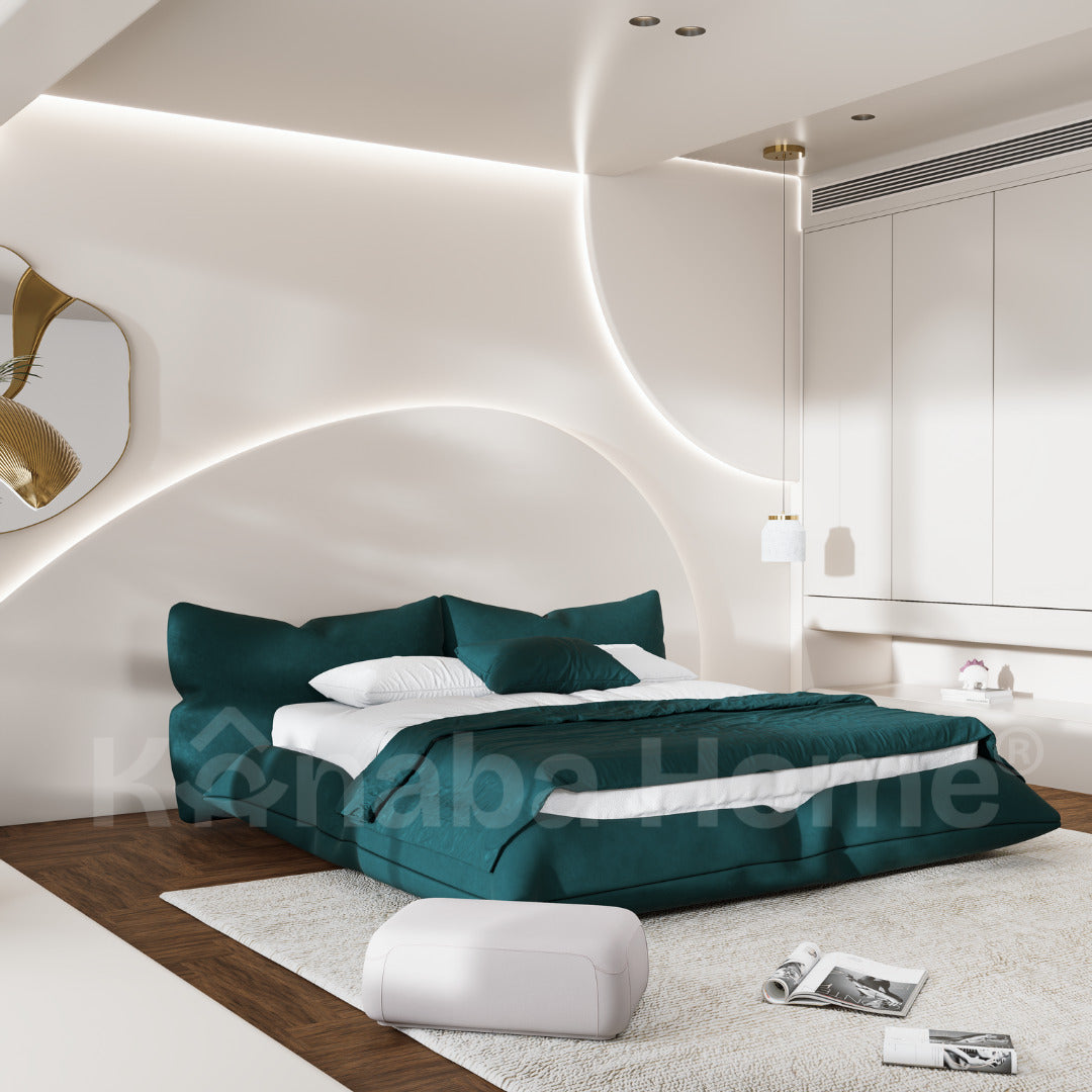 Pillow Japanese Upholstered Bed