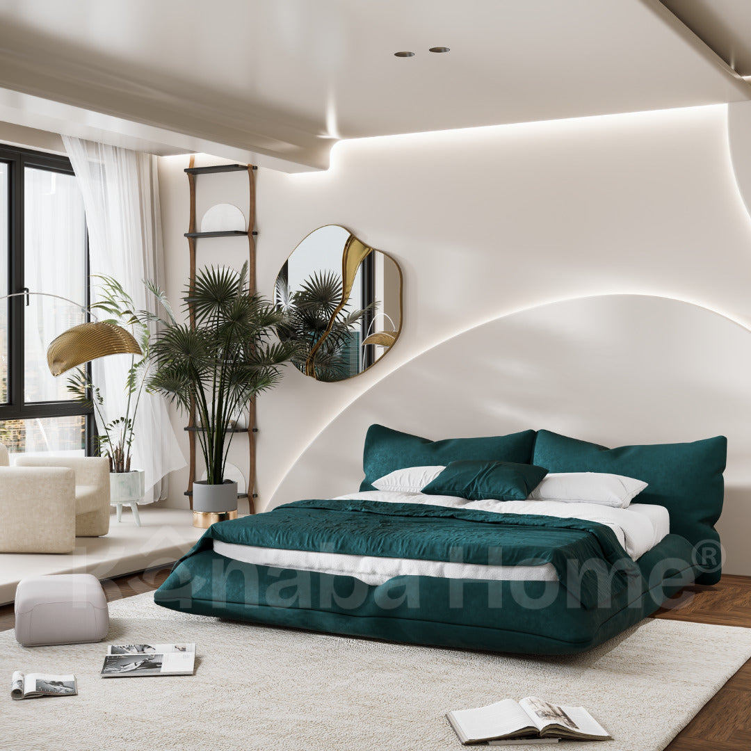 Pillow Japanese Upholstered Bed