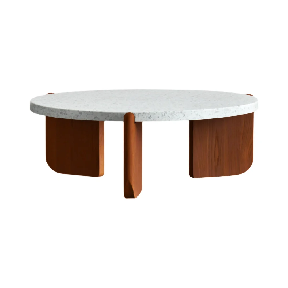 Reva White Terrazzo Coffee Table