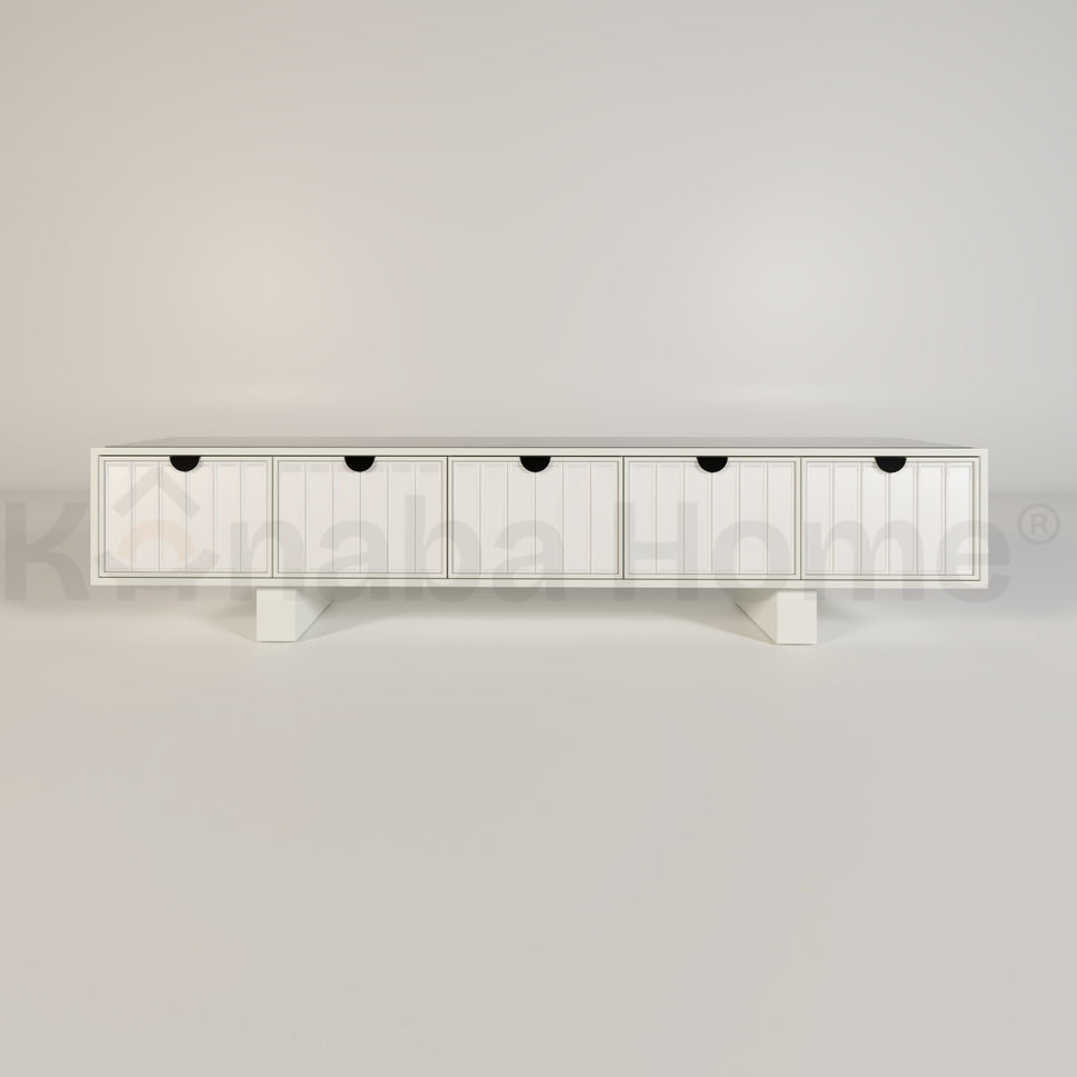 Rubik's Metro Tile Tv UnitWhite RALL 9016 & METRO TILE M6800S