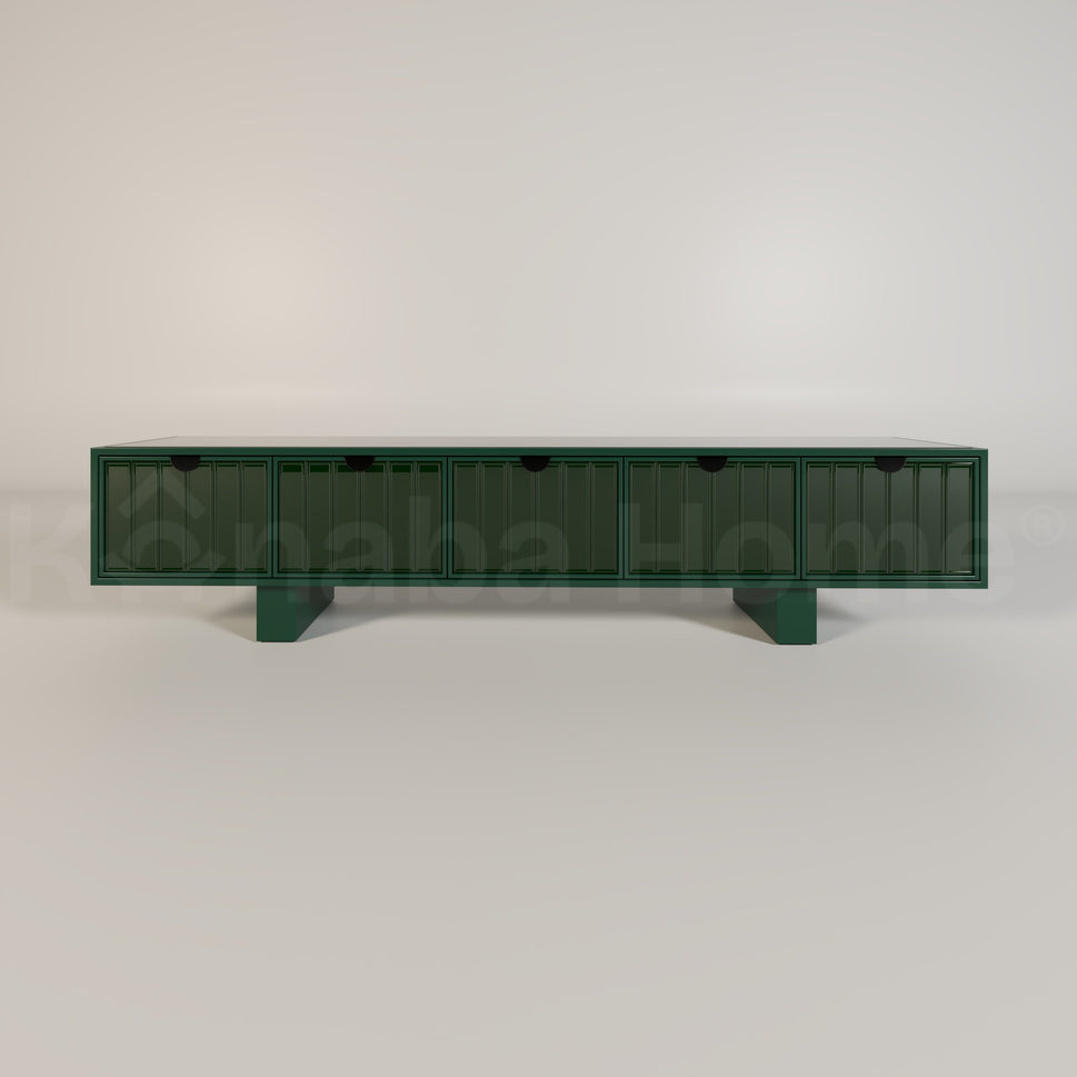 Rubik's Metro Tile Tv UnitGreen RALL 6005 & METRO TILE M6812S