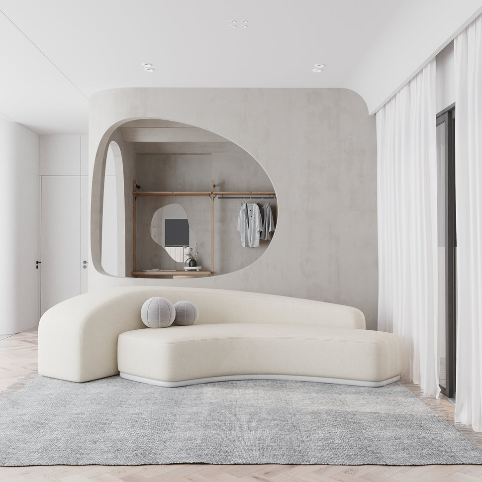 Ryn 3S SofaOff-White / Facing Left