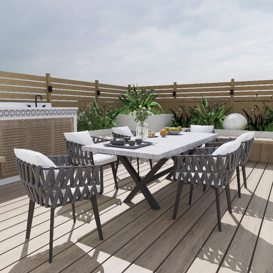 Solon Outdoor Dining Set | 6 Chairs