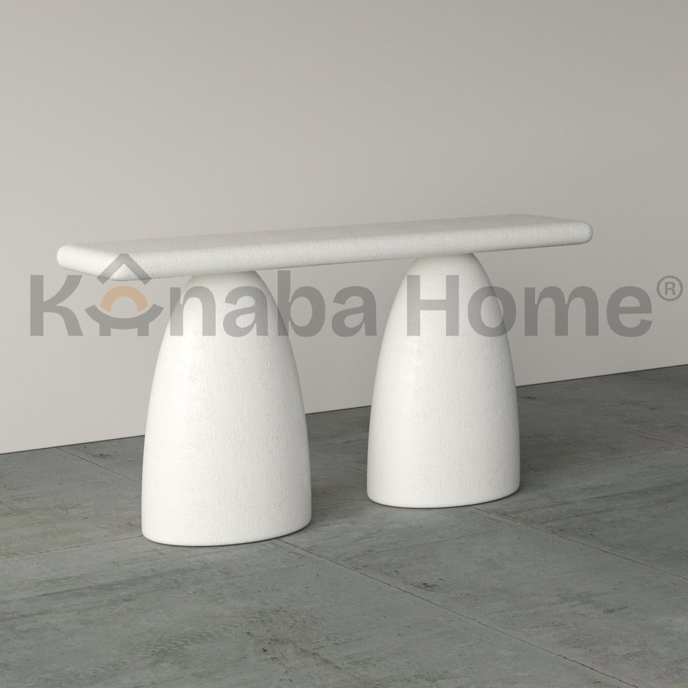 Titan Console TableWhite Micro-Cement RAL 9003