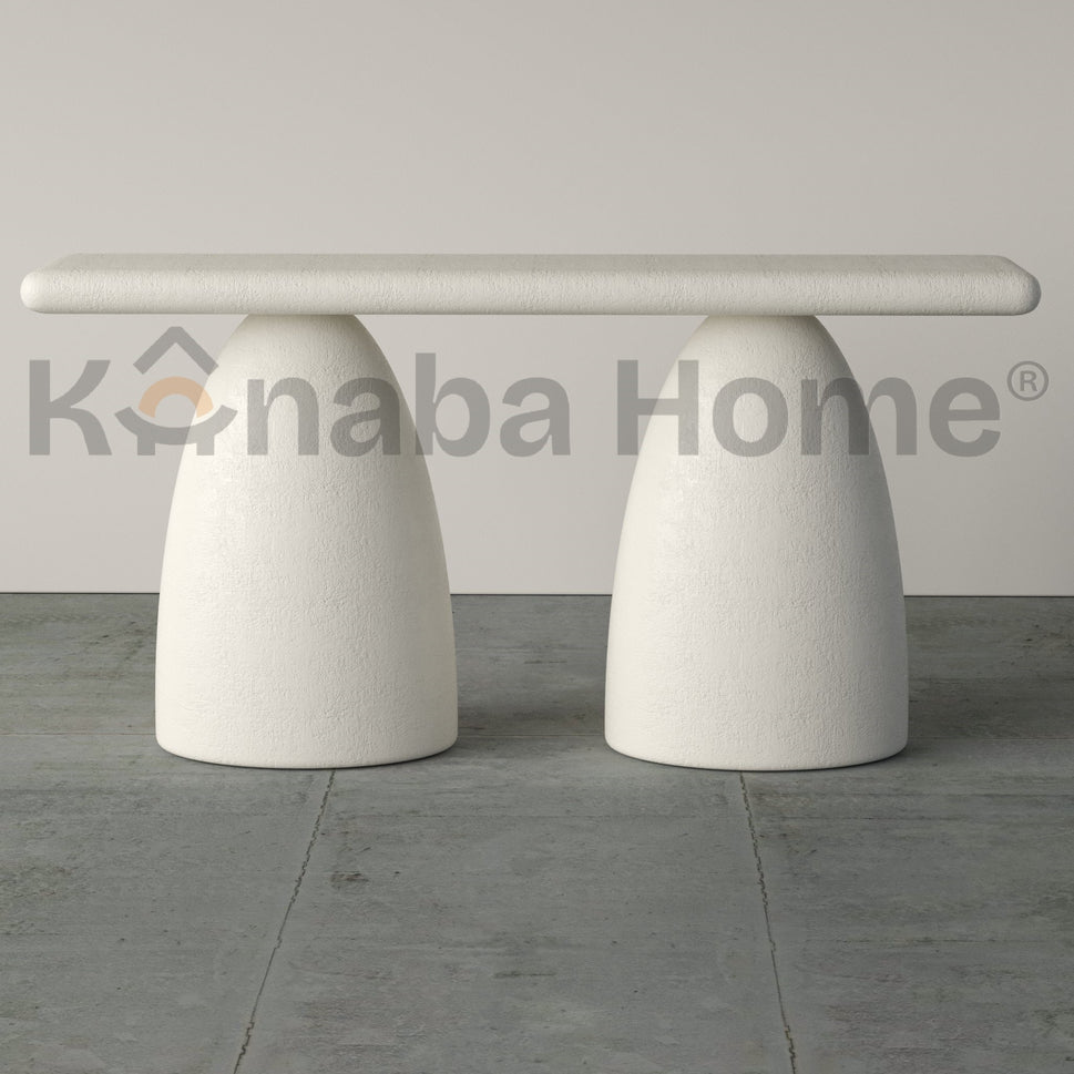 Titan Console TableOff-White Micro-Cement RAL 9010