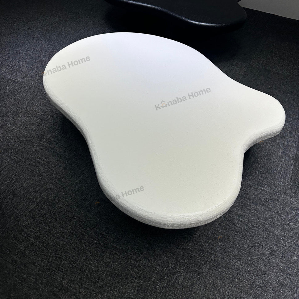 Wave Coffee TableOff-White Glossy | Microcement Finish