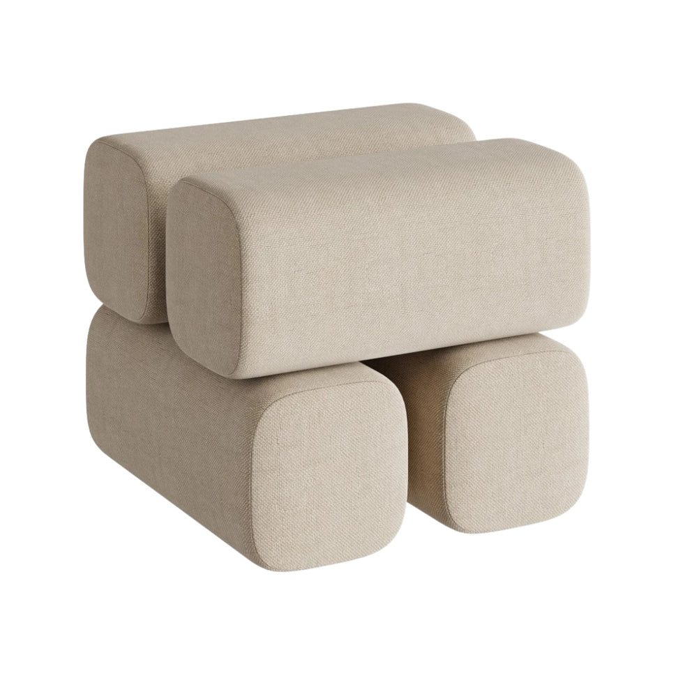 Yuni PoufOff-White | Linen ANC D-T172-04