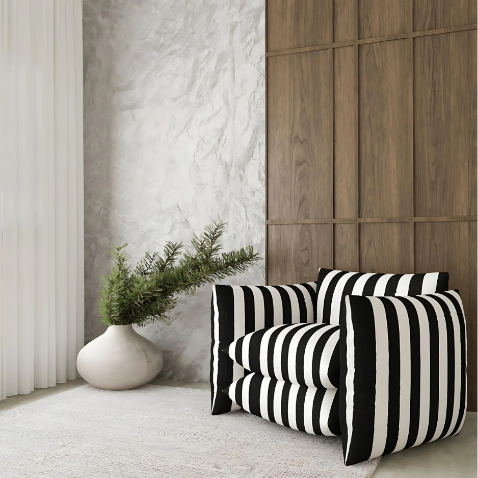 Zebra Living Room Set