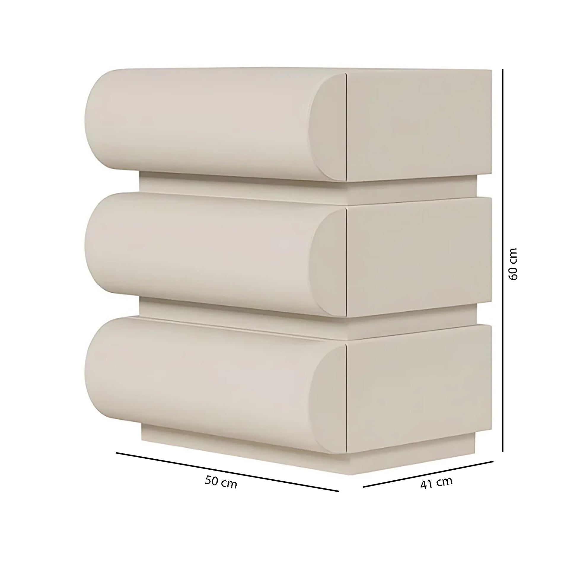 Loria 3-Drawers Nightstand