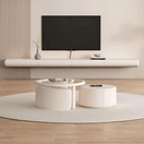 Loria 2 Drawers 2 Doors Wall Mount TV UnitWith Cable Hole