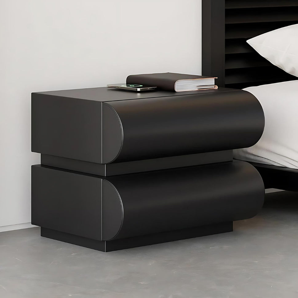 Loria 2-Drawers NightstandBlack