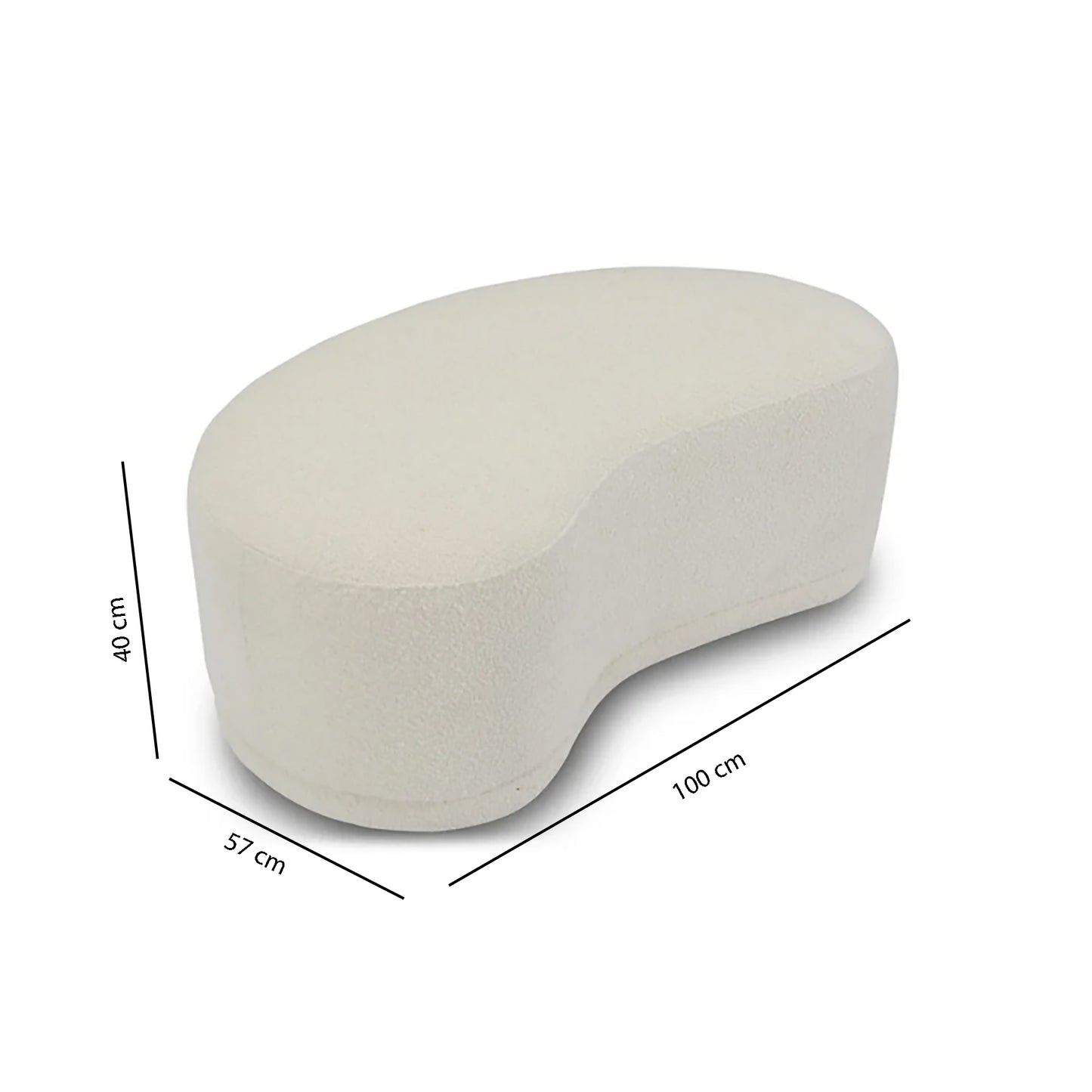 White Wooden Bench Dims 