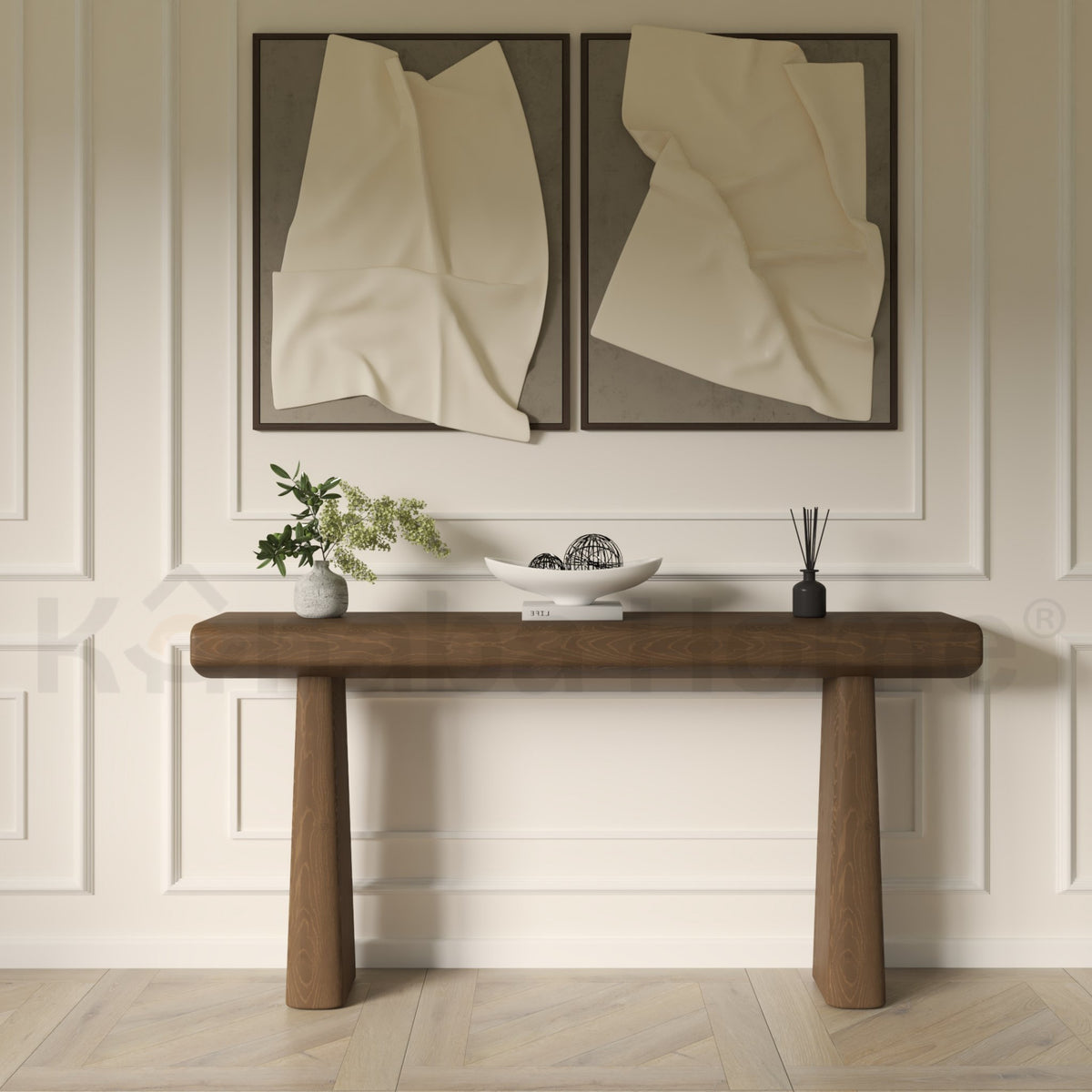 Archway Console-Solid red oak construction-Veneer Finish-Kanaba Home 