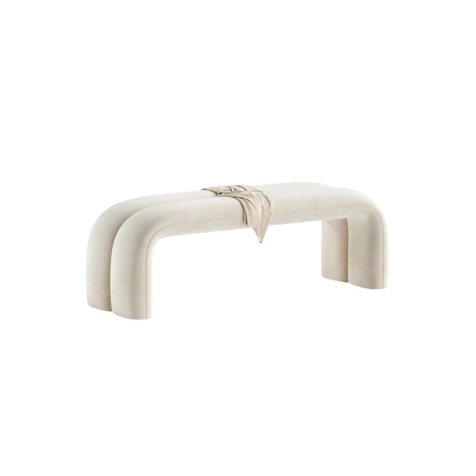Arden BenchOff-White | Velvet