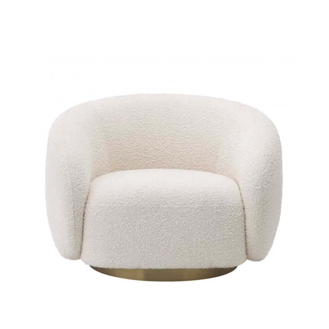 White Boucle Armchair
