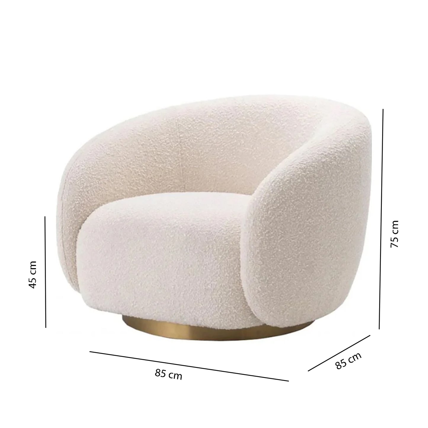 Premium Velvet Armchair Dims 