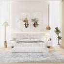 Arlo Bedroom SetQueen Bed: Mattress Size 160 x 200 cm | Overall W 280 x D 230 x H 110 cm / Full White
