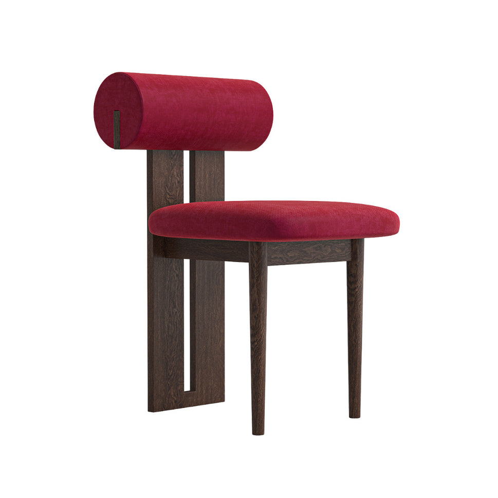 Aruna Dining ChairDark Brown & Burgundy