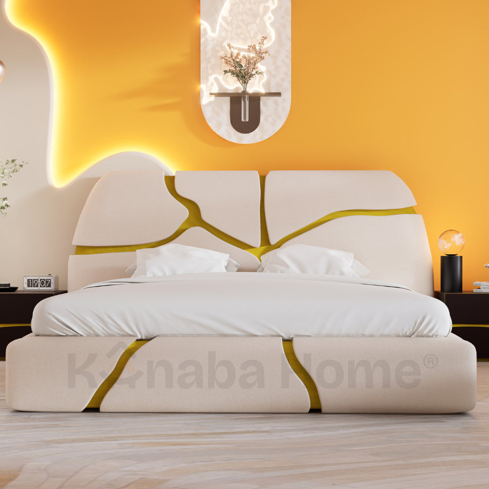 Arva Japanese BedKing Bed: Mattress Size 180 x 200 cm | Overall Dimensions: W 220 x D 230 x H 120 cm