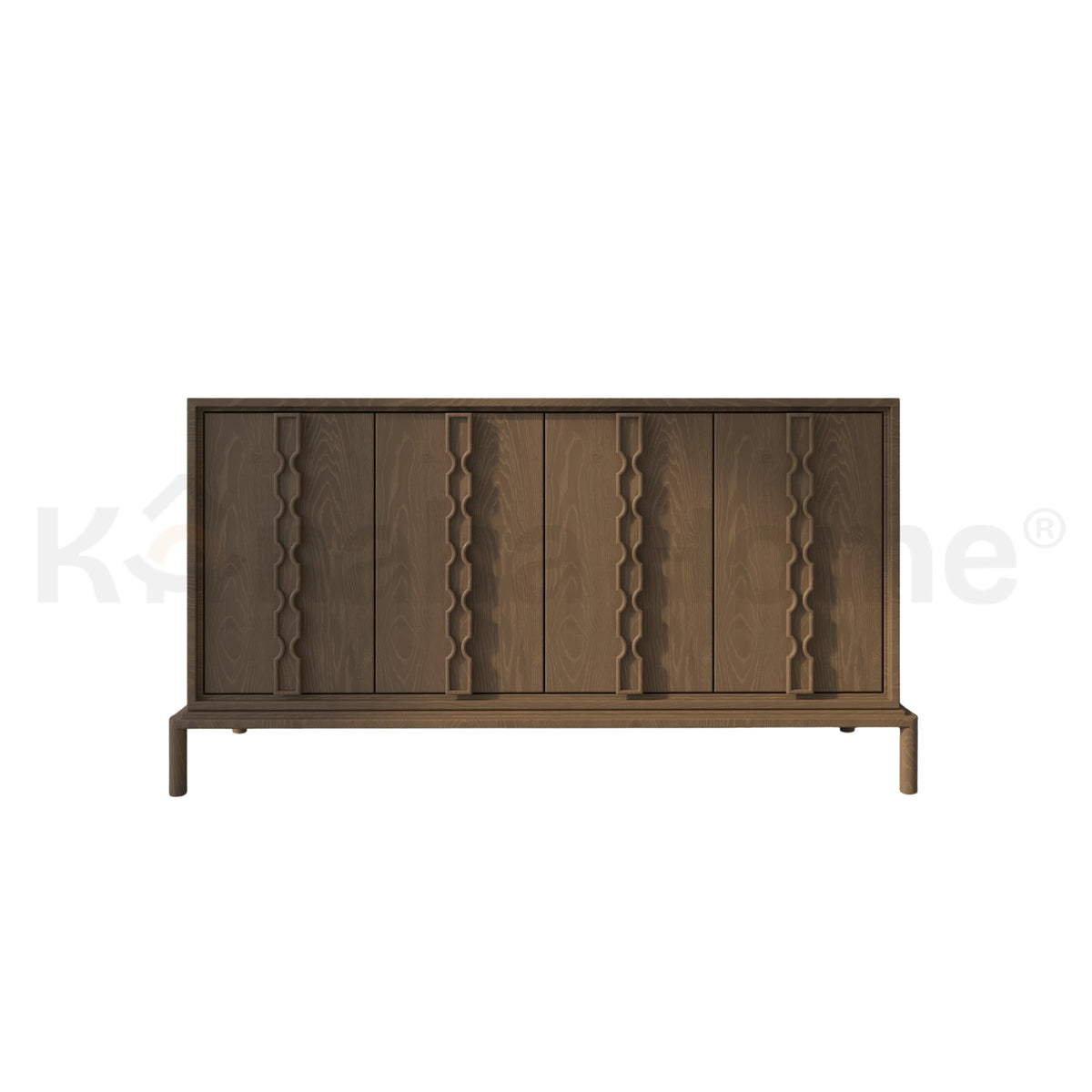 Atelier Noir Dresser-German MDF & Solid beech wooden legs-Veneer Finish-Kanaba Home