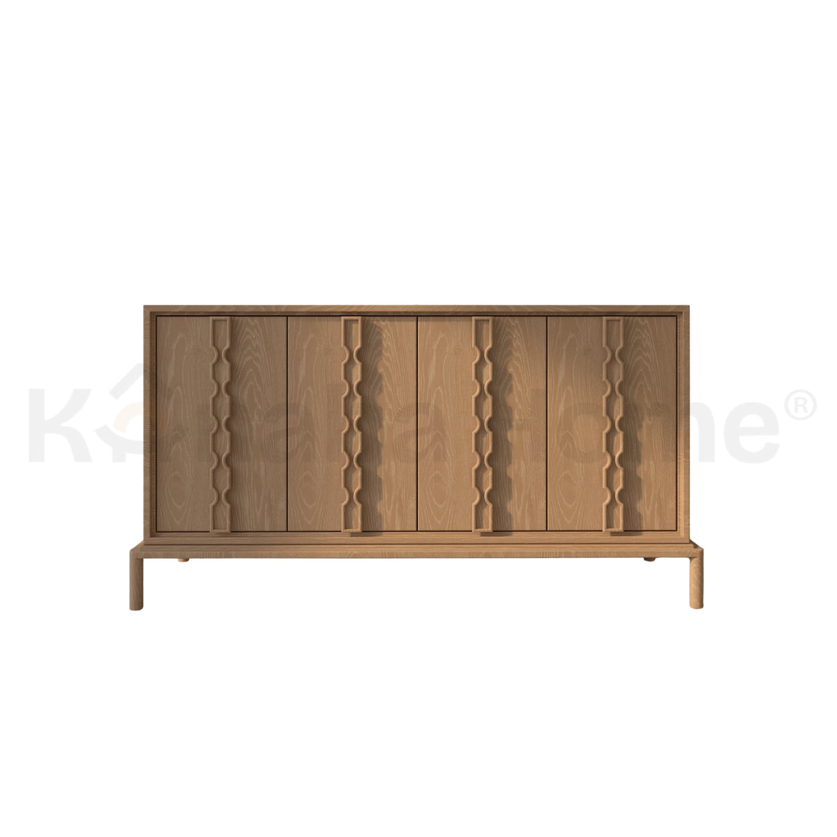 Atelier Noir Dresser-German MDF & Solid beech wooden legs-Veneer Finish-Kanaba Home