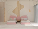 Ava Kids Double Bed SetPink / Velvet