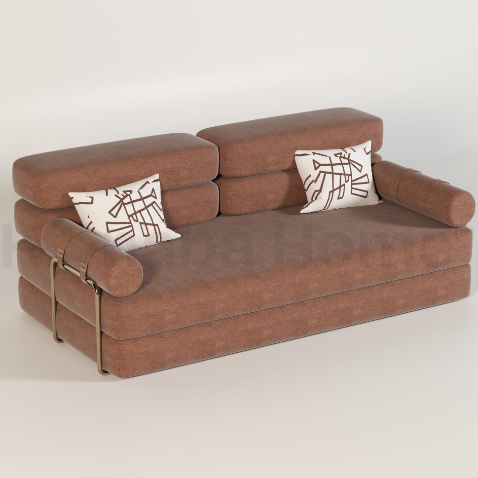 Boll Sofa BedBrown (M FABRIC 2460-26 & 2660-22)