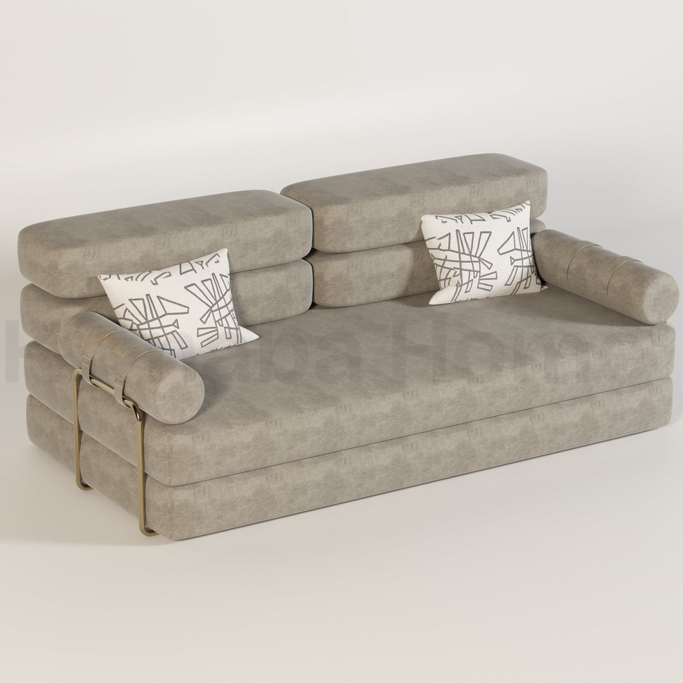 Boll Sofa BedGrey (M FABRIC 2510-23 & 2660-18)