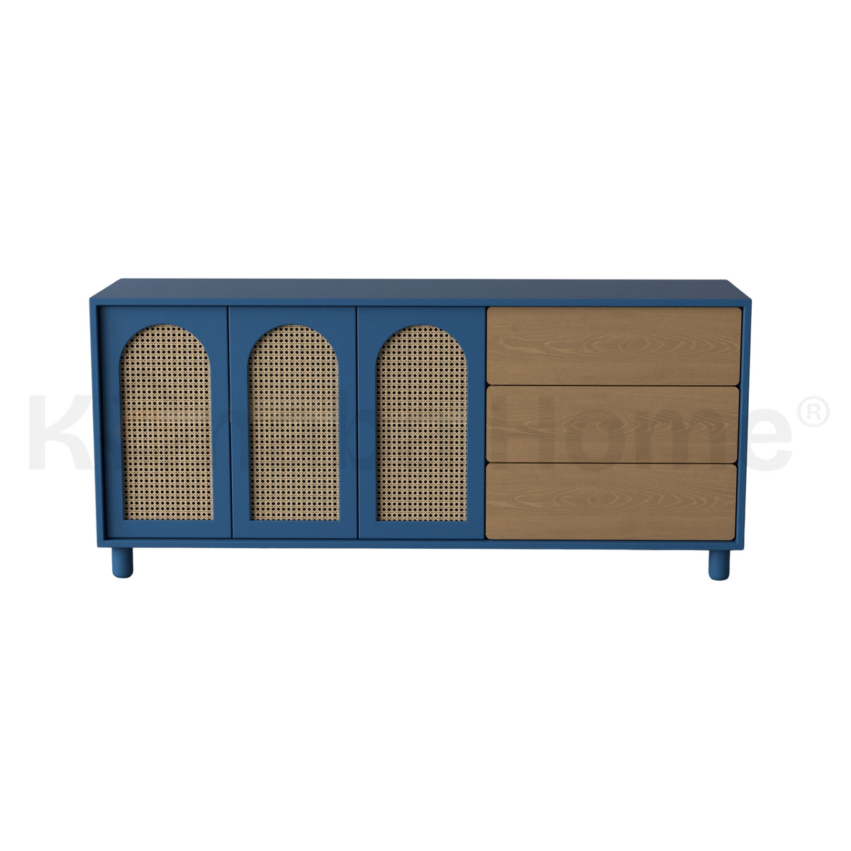 Bellaro Rattan Dresser-German MDF & Beech Wood- Rattan Cane Inserts-Kanaba Home