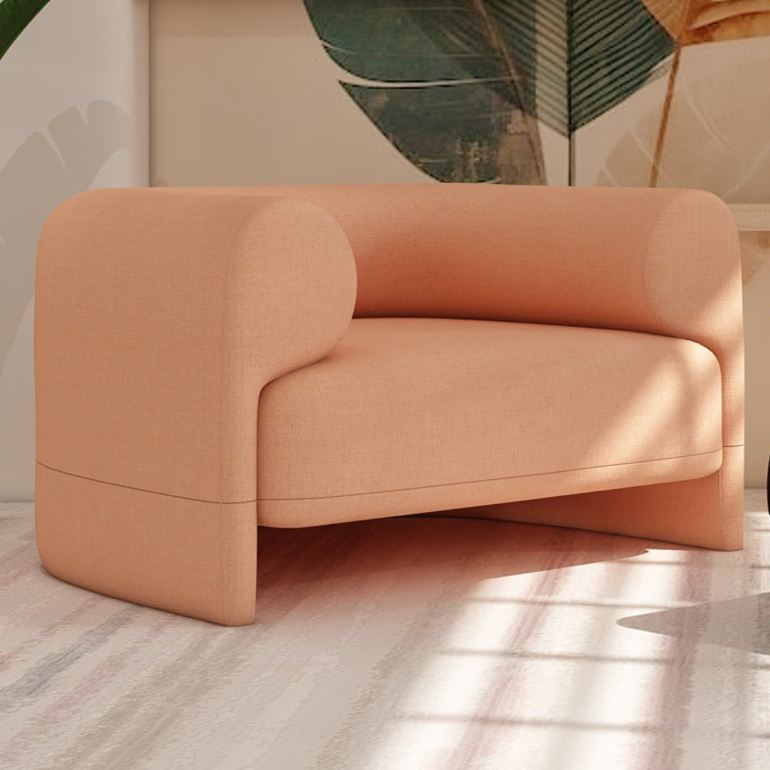 Pink Linen Armchair