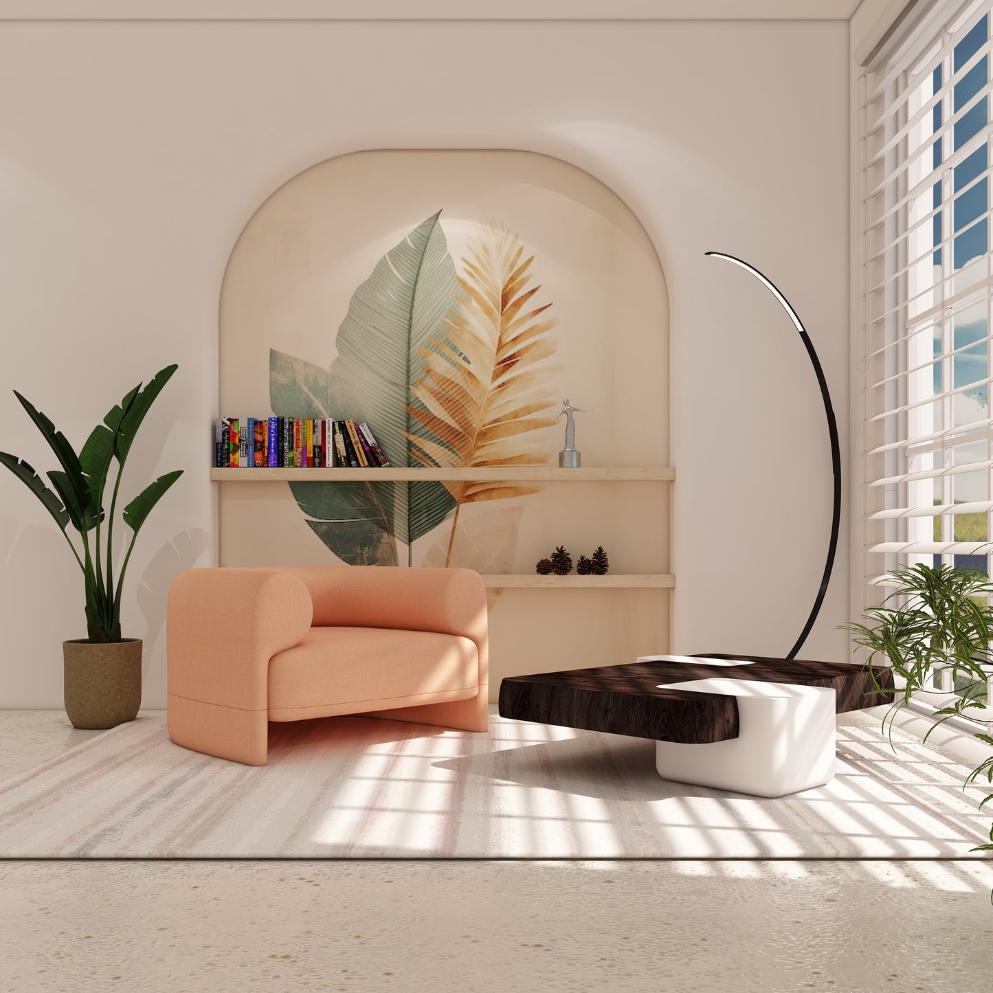 Modern Linen Armchair 