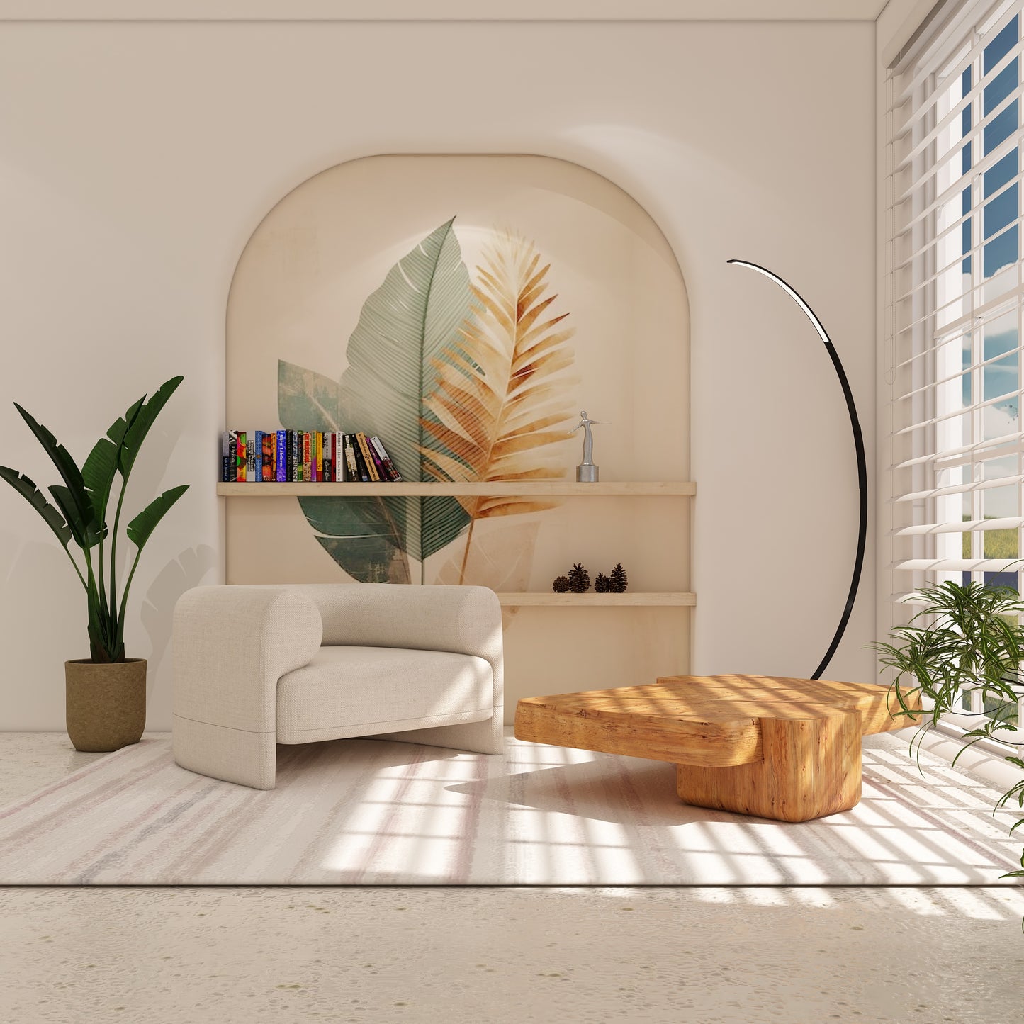 Modern White Armchair